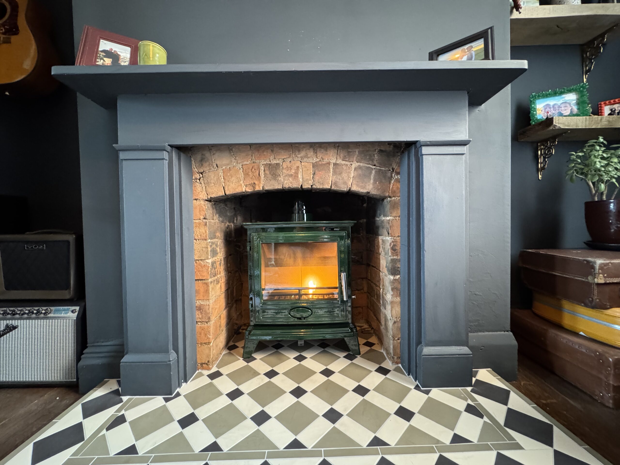 Clear Fire fireplace work photograph